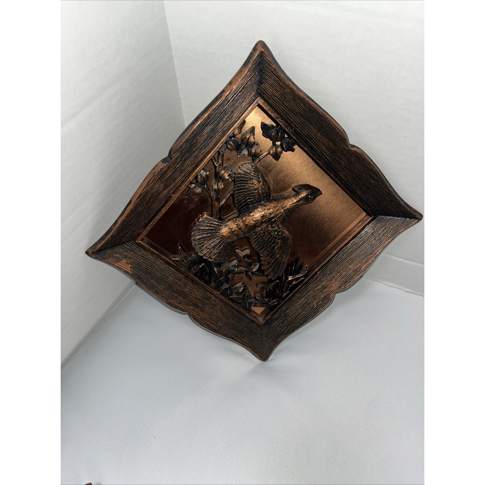2 Vintage Coppercraft Guild Copper Birds Hanging Wall Art Plaque 3D Decor - Picture 3 of 5
